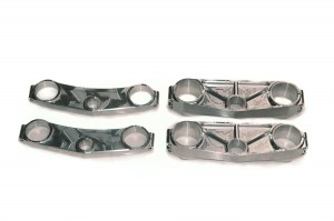 Moto2 CNC machined triple clamps