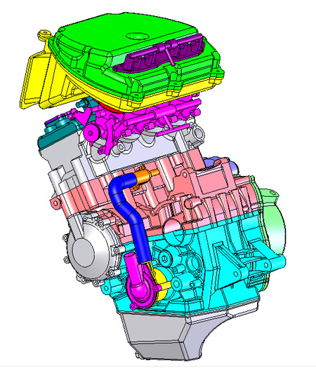 kawa zx6 engine and airbox