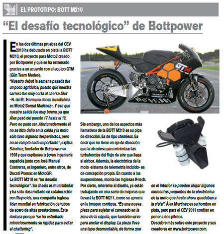 BOTT M210 in Solo Moto magazine.