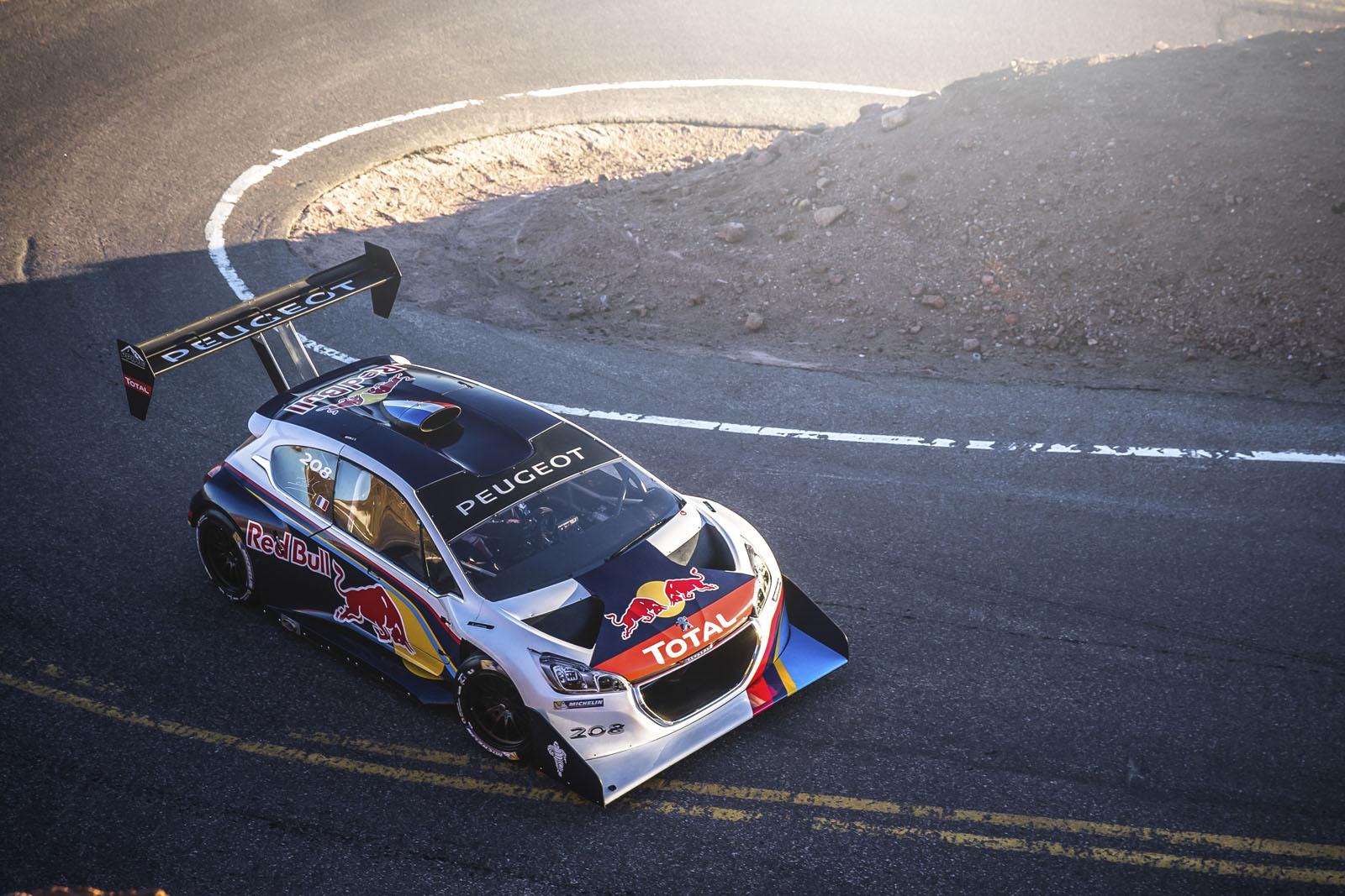 Sebastien Loeb with the Peugeot 208 T16