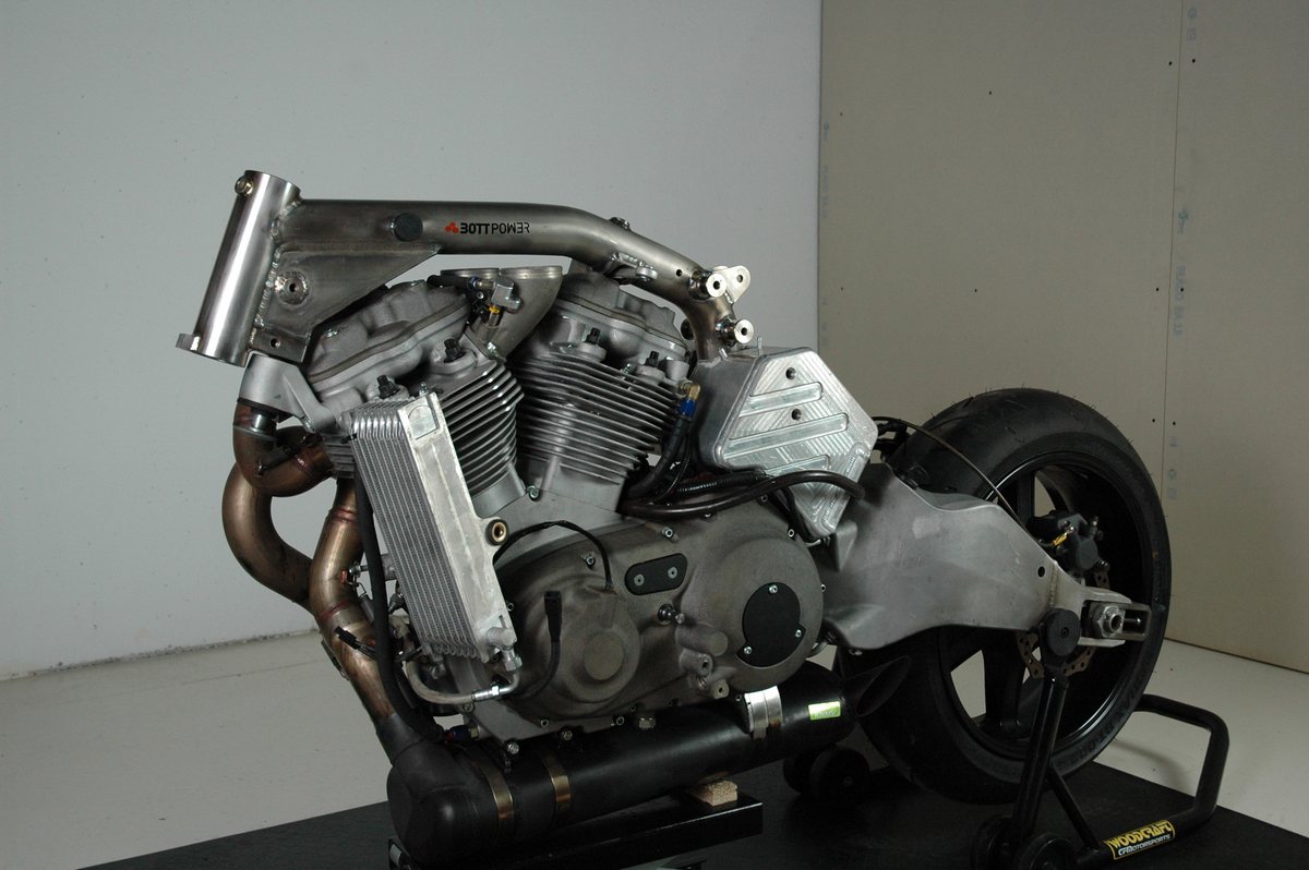 Buell XBRR engine with Bottpower frame