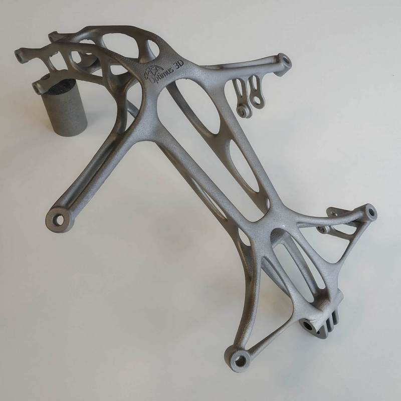 Morlaco stay bracket 3D printed in titanium by Optimus 3D