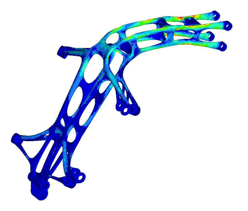 Morlaco stay bracket finite element design with Hypermesh