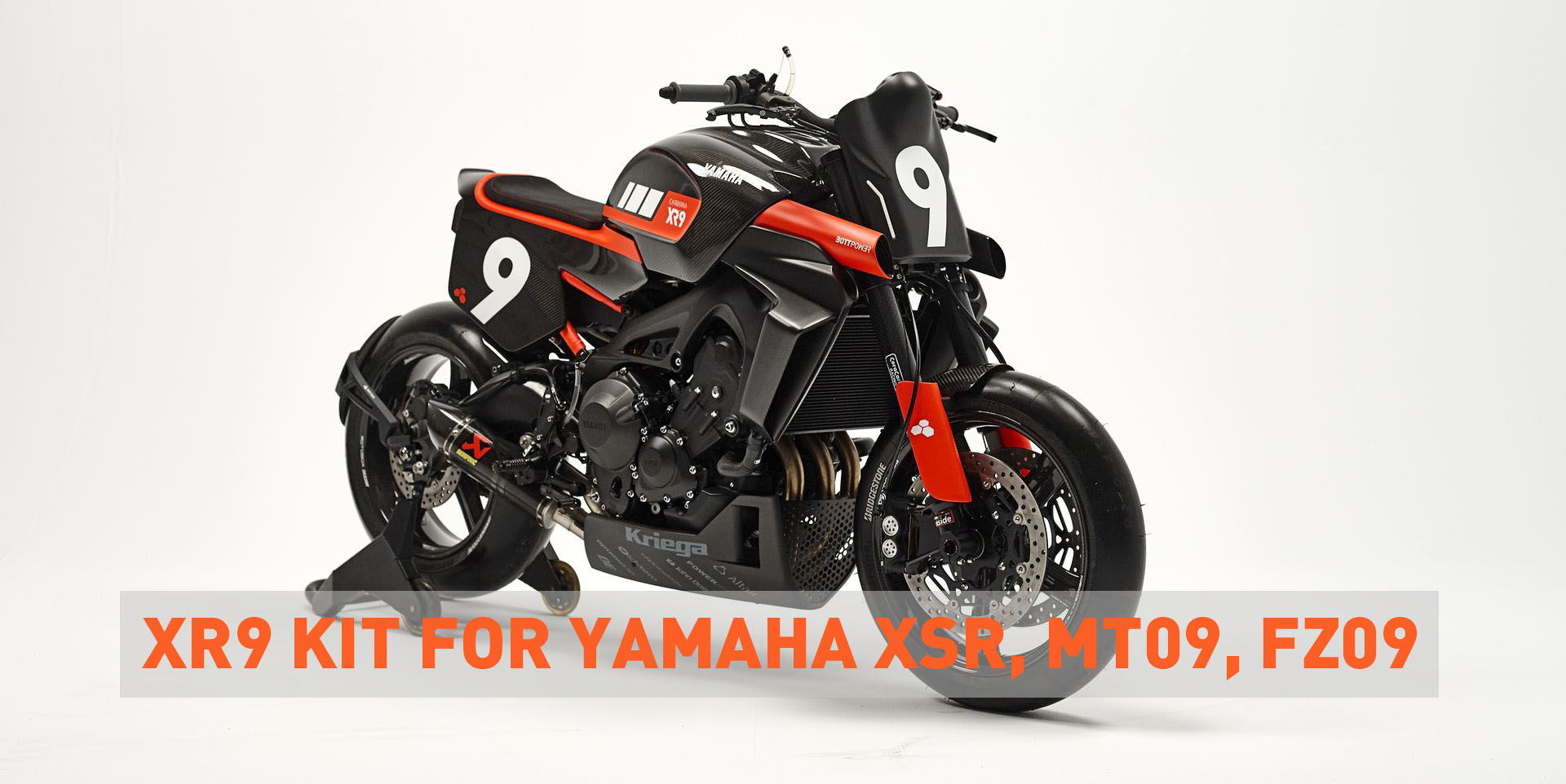 Yamaha XSR900 and MT09 customized with BOTT XR9 Carbona kit