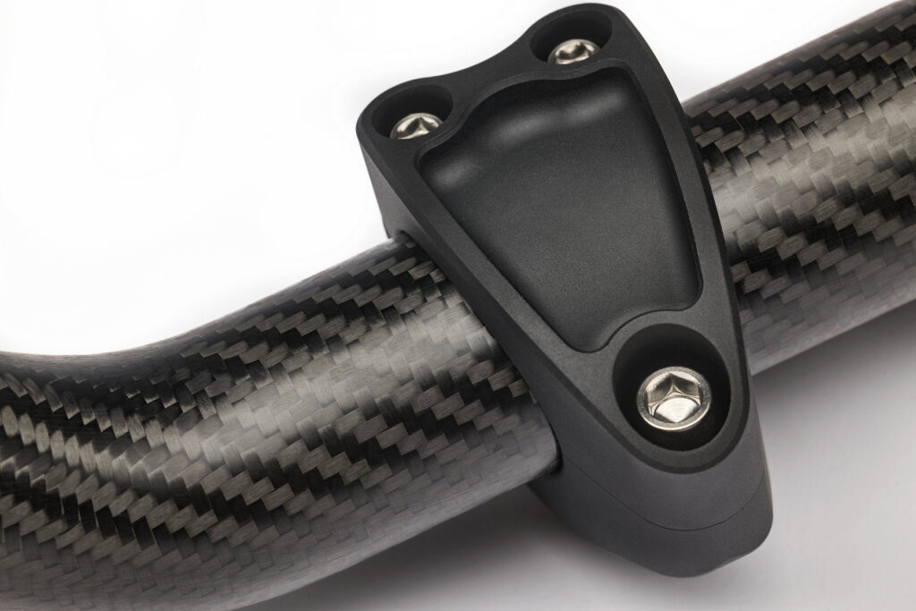 Motorcycle carbon fiber handlebar clamp